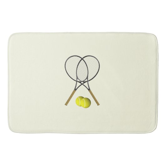 Tennis Doubles Cream Badmat (Voorkant)