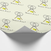 Tennis Doubles Cream Cadeaupapier (Hoek)