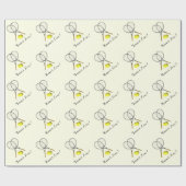 Tennis Doubles Cream Cadeaupapier (Vlak)