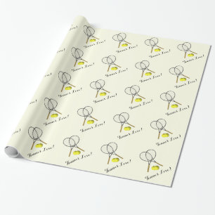 Tennis Doubles Cream Cadeaupapier