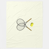 Tennis Doubles Cream Fleece Deken (Voorkant)