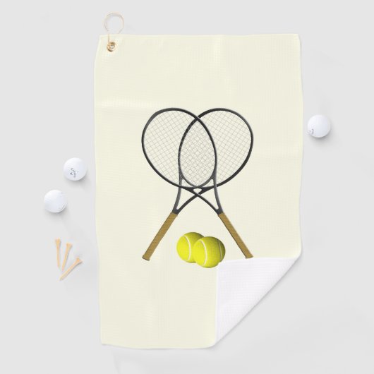 Tennis Doubles Cream Golfhanddoek (Insitu)