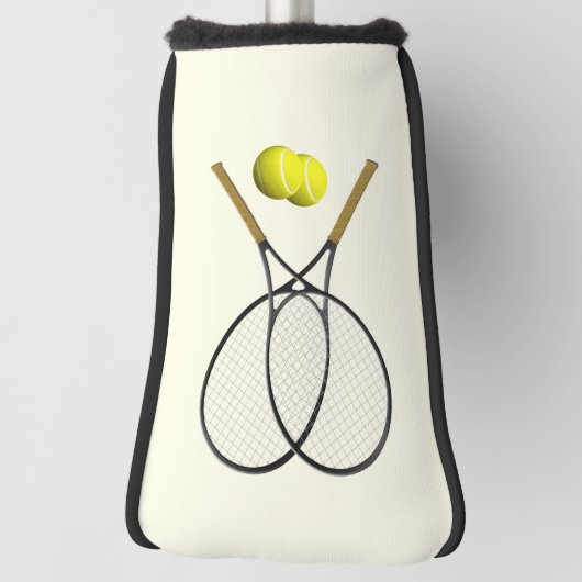 Tennis Doubles Cream Golfheadcover (Draai 90)