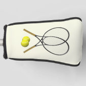 Tennis Doubles Cream Golfheadcover (Voorkant)