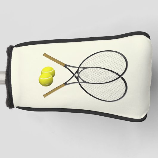 Tennis Doubles Cream Golfheadcover (Voorkant)