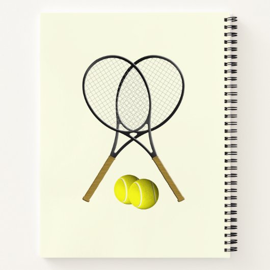 Tennis Doubles Cream Notitieboek (Achterkant)