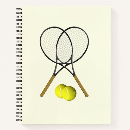 Tennis Doubles Cream Notitieboek (Voorkant)