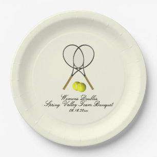 Tennis Doubles Cream Papieren Bordje