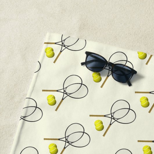 Tennis Doubles Cream Strandlaken (In situ)