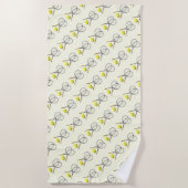 Tennis Doubles Cream Strandlaken (Voorkant)