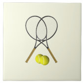 Tennis Doubles Cream Tegeltje (Voorkant)