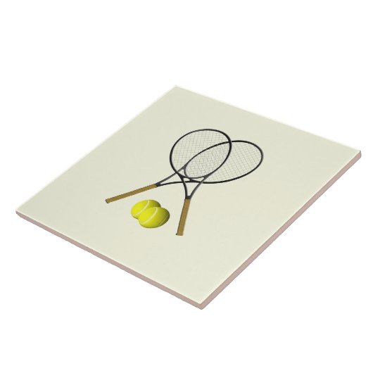 Tennis Doubles Cream Tegeltje (Zijkant)