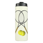 Tennis Doubles Cream Thermosbeker (Voorkant)