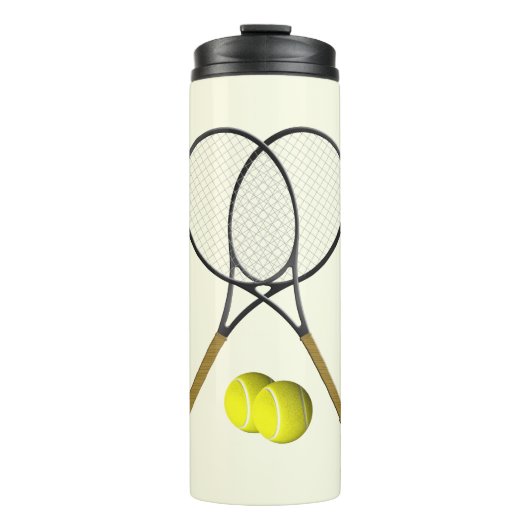 Tennis Doubles Cream Thermosbeker (Voorkant)