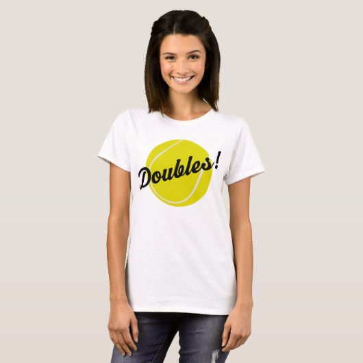 Tennis Doubles Gift T-shirt (Voorkant volledig)