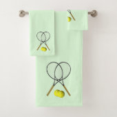 Tennis Doubles Green Bad Handdoek (Insitu)