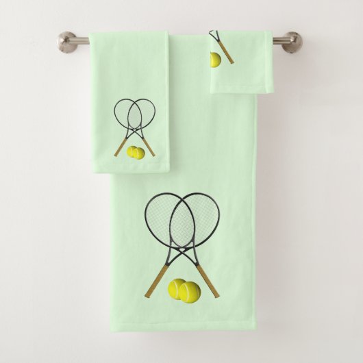 Tennis Doubles Green Bad Handdoek (Insitu)