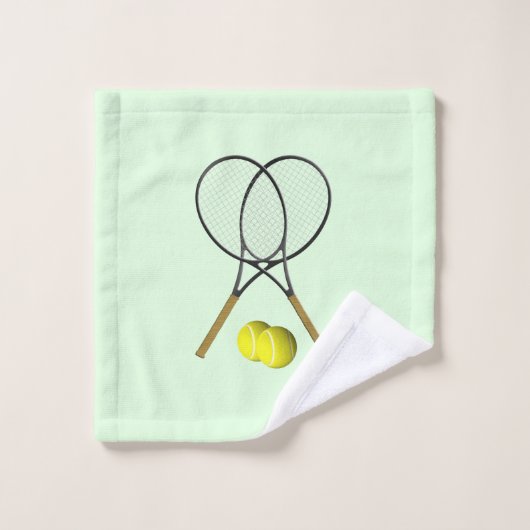 Tennis Doubles Green Bad Handdoek (Wasdoekje)