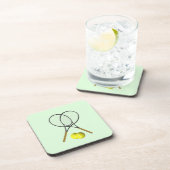 Tennis Doubles Green Bier Onderzetter (Rechterzijde)