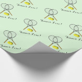 Tennis Doubles Green Cadeaupapier (Hoek)