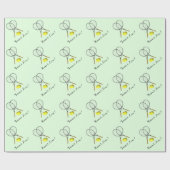 Tennis Doubles Green Cadeaupapier (Vlak)