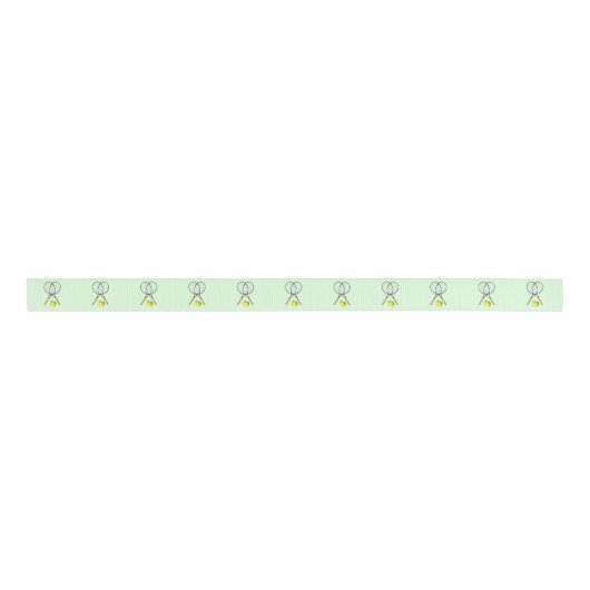 Tennis Doubles Green Grosgrain Lint (Voorkant)