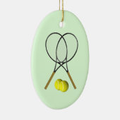 Tennis Doubles Green Keramisch Ornament (Rechts)