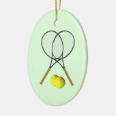 Tennis Doubles Green Keramisch Ornament (Links)