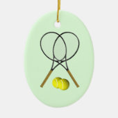 Tennis Doubles Green Keramisch Ornament (Voorkant)