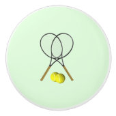 Tennis Doubles Green Keramische Knop (Voorkant)