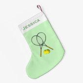 Tennis Doubles Green Kleine Kerstsok (Achterkant (Hangend))