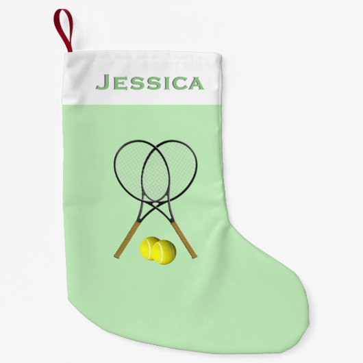 Tennis Doubles Green Kleine Kerstsok (Voorkant)