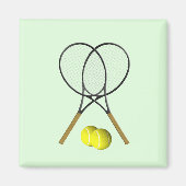 Tennis Doubles Green Magneet (Voorkant)