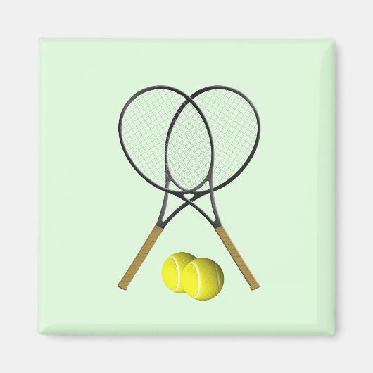 Tennis Doubles Green Magneet (Voorkant)
