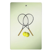 Tennis Doubles Green Mini Klembord (Achterkant)