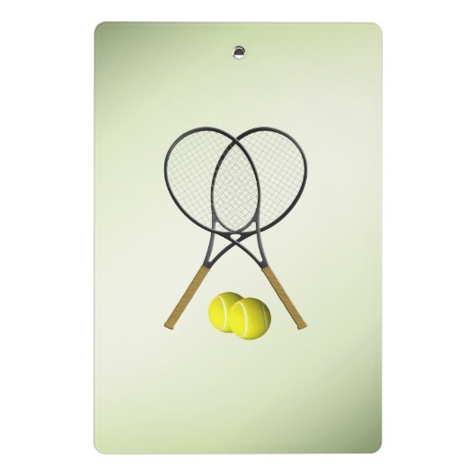 Tennis Doubles Green Mini Klembord (Achterkant)