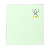 Tennis Doubles Green Notitieblok (Voorkant)
