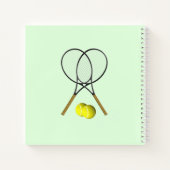 Tennis Doubles Green Notitieboek (Achterkant)
