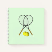 Tennis Doubles Green Notitieboek (Voorkant)