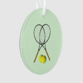Tennis Doubles Green Ornament (voorkant)