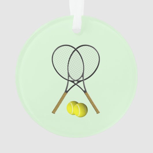 Tennis Doubles Green Ornament (achterkant)