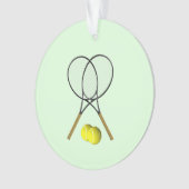 Tennis Doubles Green Ornament (voorkant)