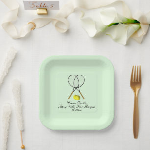 Tennis Doubles Green Papieren Bordje