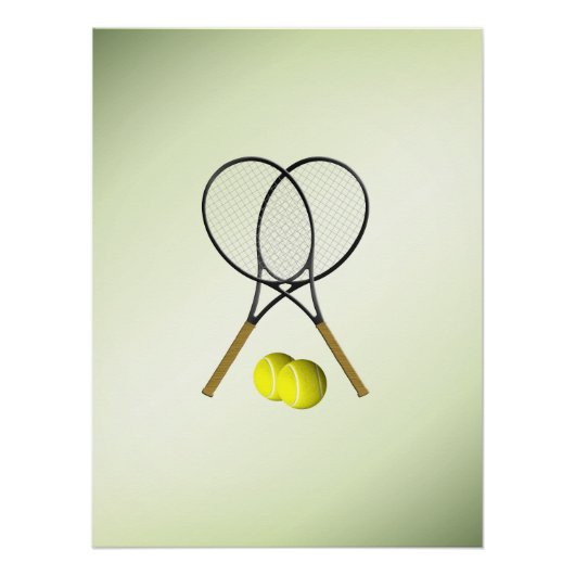 Tennis Doubles Green Perfect Poster (Voorkant)