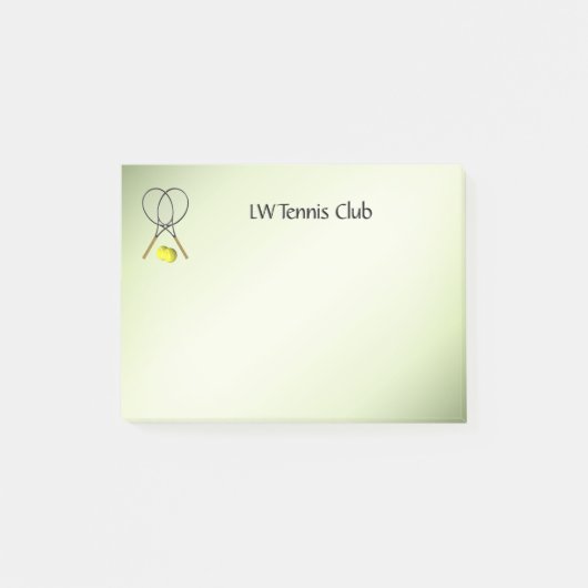 Tennis Doubles Green Post-it® Notes (Voorkant)