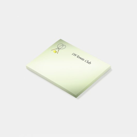 Tennis Doubles Green Post-it® Notes (Schuin)