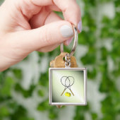 Tennis Doubles Green Sleutelhanger (Hand)