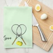 Tennis Doubles Green Theedoek (Quarter Fold)