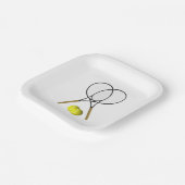 Tennis Doubles Papieren Bordje (Gebogen)