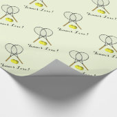 Tennis Doubles Tennis Love Wrapping Paper Cadeaupapier (Hoek)